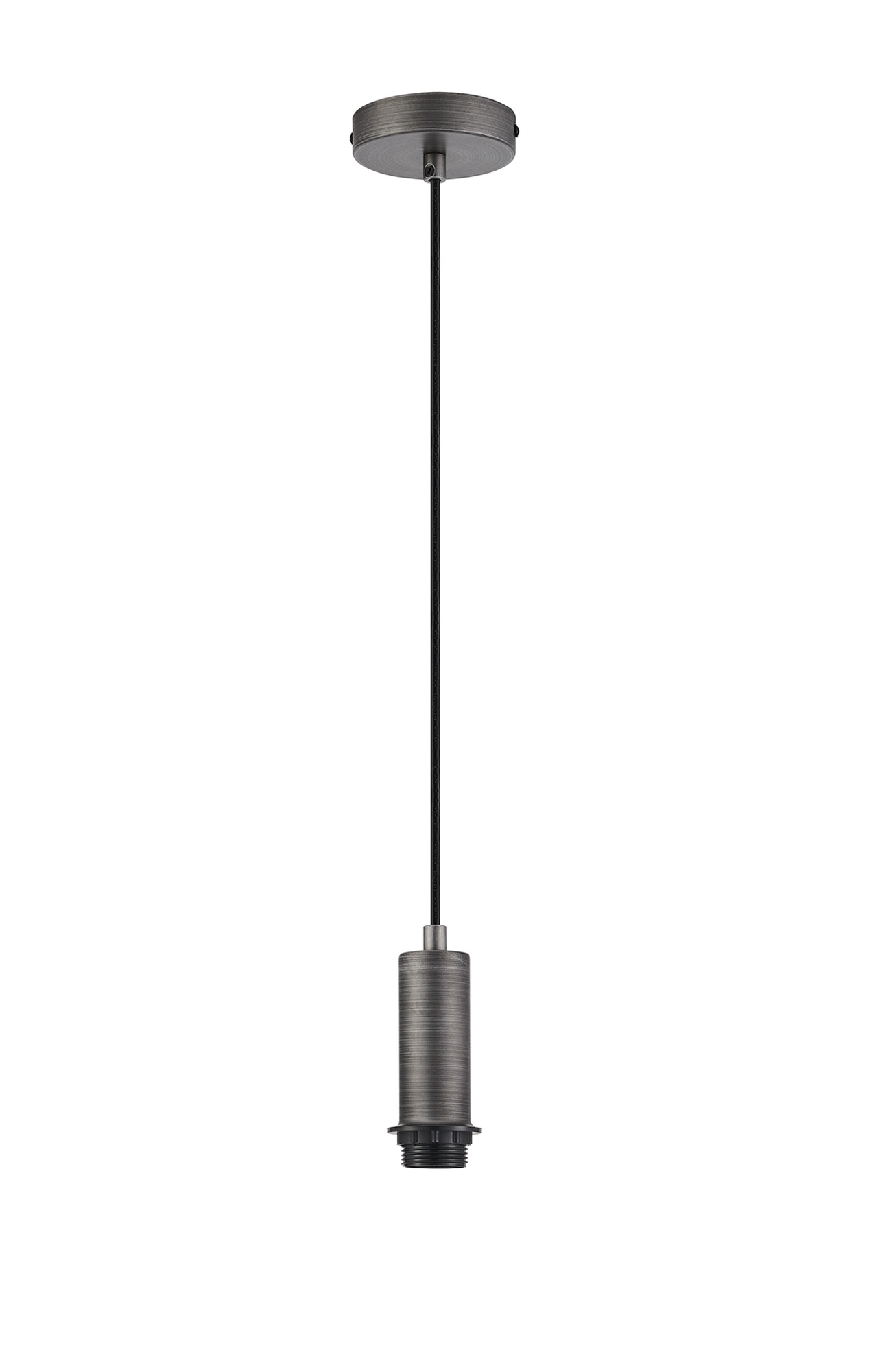 D1020AP  Wick 1.7m 1 Light Pendant, 1 x E27, Aged Pewter